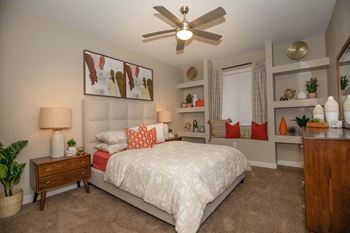 Bedroom with lamp at Level 25 at Cactus by Picerne, Nevada, 89141